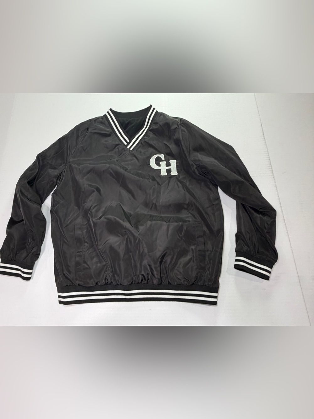 NWOT Gold Hinge Black Nylon Pullover Windbreaker Jacket Women’s XL